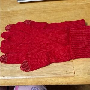 Talbots Red Knit Ladies Gloves